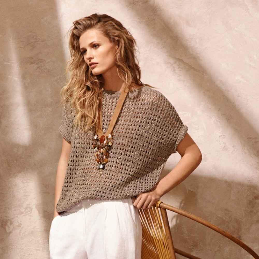 Jeanne Pierre tunic short sleeve top